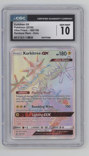 Xurkitree GX Pokemon Ultra Prism Rainbow Rare Holo #160 CGC 10