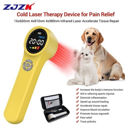 Cold Laser Therapeutic for Dog Cat Pain 660nm 810nm980nm Red Light Physiotherapy