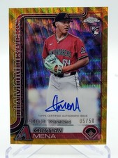 2025 Topps Chrome Update Gold 5/50 True Rookie Auto Cristian Mena RC Dbacks⚾️⚾