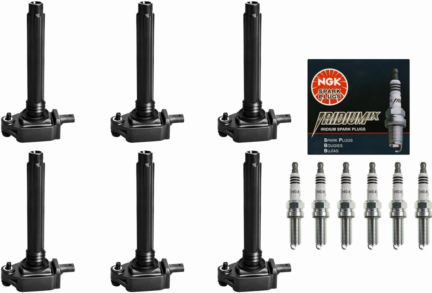 UF648 Ignition Coil Packs  NGK Iridium Spark Plugs Replacement For Dodge