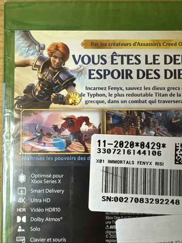 IMMORTALS FENYX RISING Microsoft XBOX ONE série X Neuf Scellé FR - Imagen 5 de 11