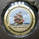 HMS Bounty - Famous Ships of the World Coin Gold Plated 24k Gold Plated