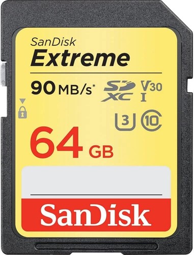 Tarjeta SanDisk 64GB Extreme SDXC, hasta 90 MB/s UHS-I Clase 10, U3, V30 - Imagen 3 de 10