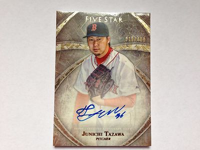 Junichi Tazawa 2014 Topps Five Star on Card Autograph/Auto #/499 Red Sox