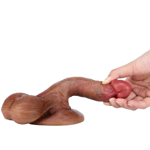 Riesiger großer Dildo Flüssigsilikon Realistisches Hautgefühl Penis Saug-Big-Dick Toy - Bild 5 von 19