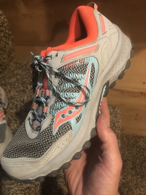 Women s Saucony Running Shoes Excursion TR13 8.5W Gray Orange Versafoam Mint