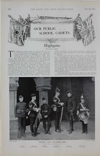 1901 Print Highgate Public School Cadets Corps Trommler & Bugler