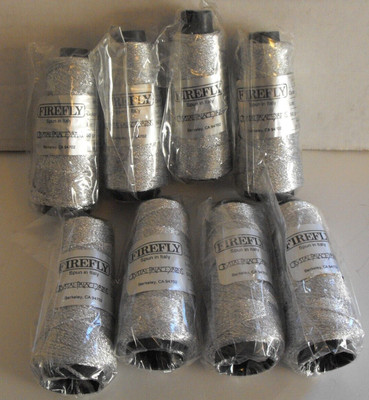 8~ Crystal Palace Yarns ~ Firefly Metallic Thread ~ Holiday Silver ~Acetate/Lame