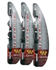 Lot of (3) ZEBCO *ZS3810* QUANTUM TELESCOPING 6′ MED CASTING ROD