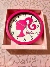 Barbie Silhouette Posh Pink Wall Clock Analog...