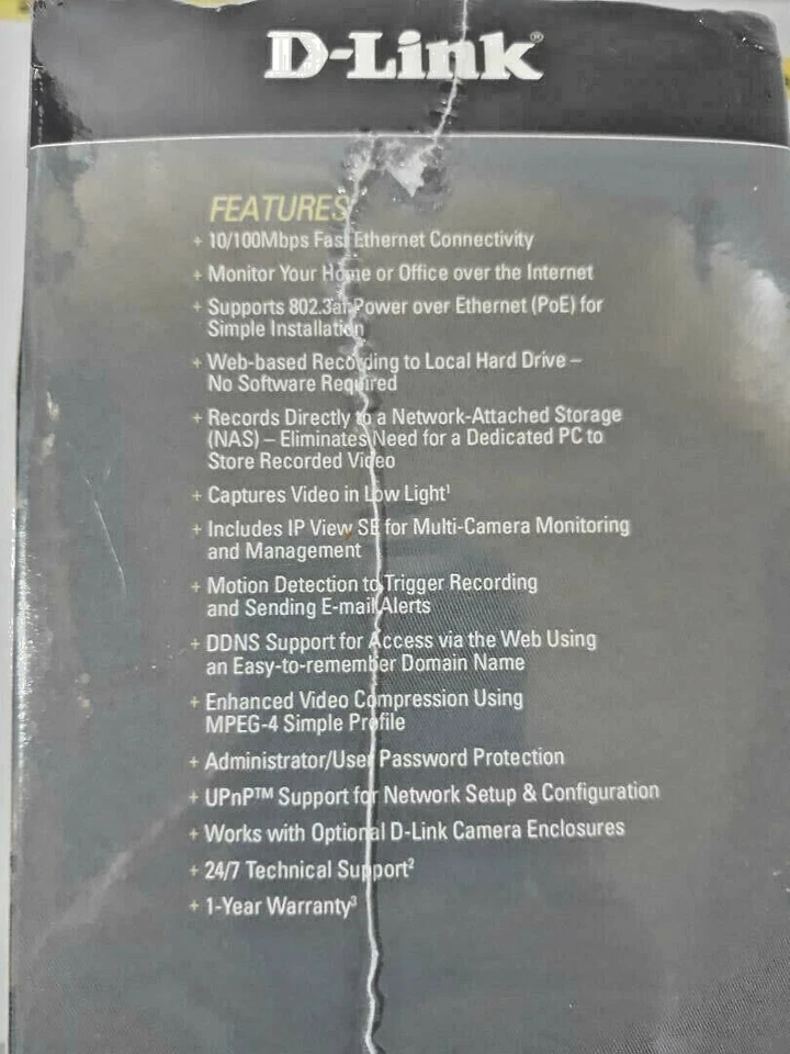 D-Link DCS-1110 10 Fast Ethernet PoE Internet Security Camera ~ Sealed  - Image 4 of 4