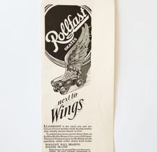 1929 Rollfast Wings Roller Skates Advertisement Antique DP Harris Mfg Ephemera 