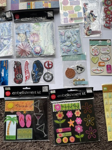 Lotto 24 Adesivi Scrapbooking Carta Artigianale, Creazione Carte, Album Fotogiornale �� - Foto 10 di 12