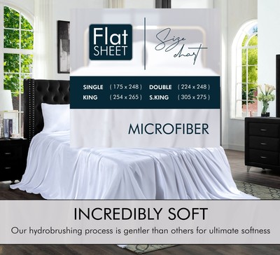 Luxu100 % gebürstete Mikrofaser-Flachfolie - weich, langlebig & in allen Größen erhältlich