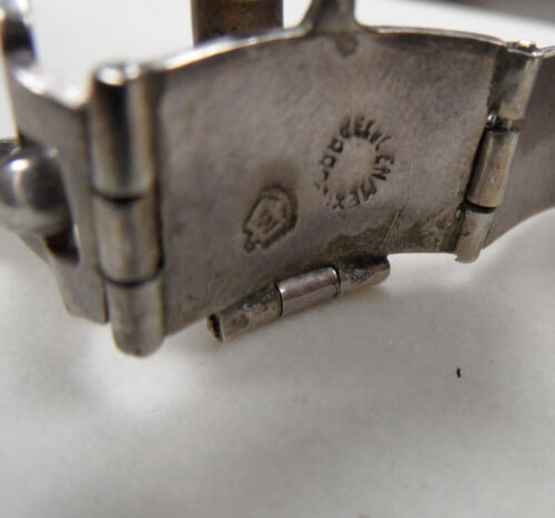 Bracciale Vintage TAXCO,MESSICO Argento Sterling 925 FIBBIA CINTURA Braccialetto Aperto 42,8g - Foto 9 di 12