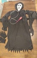 Scream Ghost Face Mask Hood Robe gloves Heart Blood Pump Halloween 10/12 child