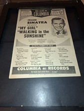 Frank Sinatra My Girl Rare Original Promo Poster Ad Framed!