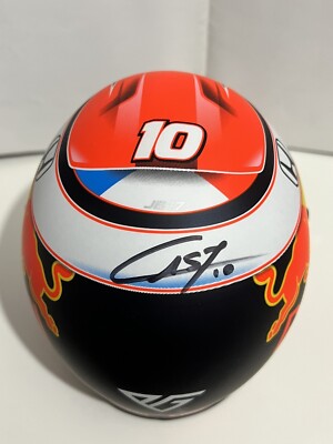 Gasley helmet 1:2 red bull Toro Rosso Alfa Tauri F1 signed rear f1