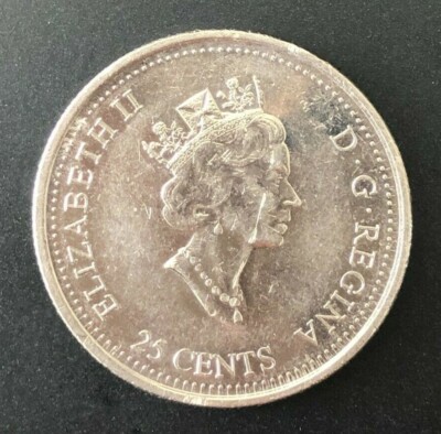 Canada 2000 Canadian Quarter 25 Cent Coin Twenty-five Cents