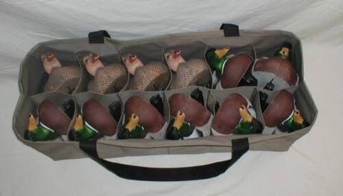 12 Pocket Life Size Series Custom Decoy Bag, Diver, Floaters w/ Mesh Bottom Duck - Afbeelding 1 van 8