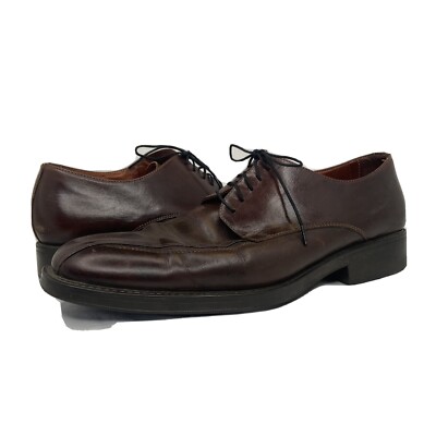 Johnston & Murphy Brown Leather Men s Shoe Size 11M Derby Work Handcrafted EUC