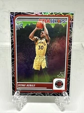 2023-24 Panini Haunted Hoops Ochai Agbaji Holo Spider Web SSP Parallel Raptors
