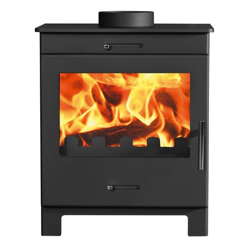 Nero Black 5kw Holzofen Multi Brennstoff, Holzofen Scheitholzfeuer moderne Öfen - Bild 10 von 11