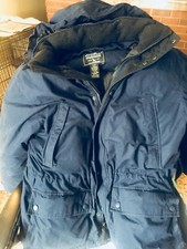 Vtg EDDIE BAUER GOOSE DOWN Jacket ARTIC READY PARKA COAT REMOVABLE HOOD BLUE EUC