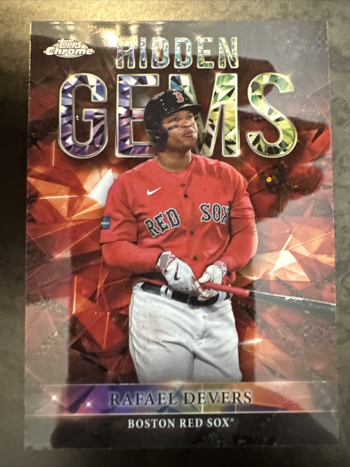 2023 Topps Chrome Boston Red Sox Rafael Devers Hidden Gems SSP. Very Rare!!!