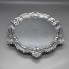 ANTIQUE NICE SOLID STERLING SILVER SALVER WAITER CARD TRAY 17CM 174g LONDON 1932