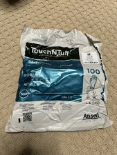 Ansell TouchNTuff PN 93-300 Textured Gloves Size M 7.5-8, Latex Free, 100 Count