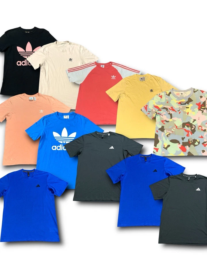 Adidas Originales Trifolio 3 Rayas Camiseta Paquete Hombre’s Pequeño/Mediano Lote de 11 Foto 2 de 4