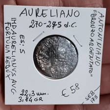 Moneta Impero Romano. Aureliano, Antoniniano, Bronzo Argentato