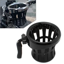 Motorcycle Handlebar Cup Holder Drink W/ Mesh Basket Mount Universal Black