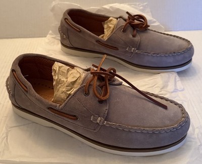 Men s Gray Suede Boat Shoes