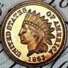 1863 PRISTINE++ GEM PROOF INDIAN HEAD PENNY DC488 FROM MATTHEWS HOARD Philadelphia Indian Head