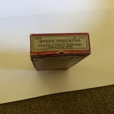 Vintage Goodell Pratt No 440 Speed Indicator Gauge