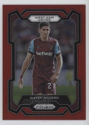 2023-24 Panini Prizm Premier League Red Prizm 70/199 Nayef Aguerd #218 0t30