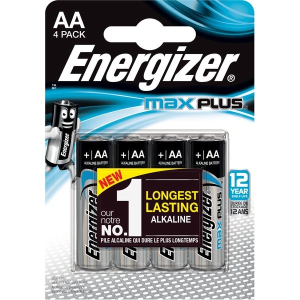 Energizer Pila Alcalina Max Plus Aa/Lr6 Fsb4, - Immagine 3