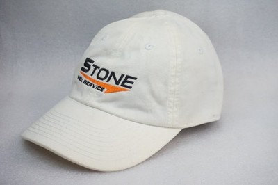 Ouray Sportswear STONE WELL SERVICE Men's Adjustable Off-White Baseball Cap