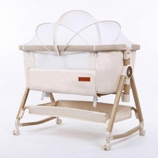 3-in-1 Rocking Baby Bedside Sleeper Bassinet