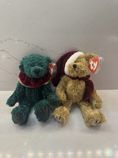 Ty Attic Treasures Holiday Bear Bundle w/ Tags Christmas Plush Set 2