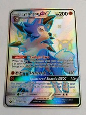 Lycanroc GX Shiny Holo Rare #SV68/SV94 from Hidden Fates