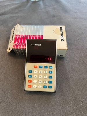 Vintage Unitrex 91PM LED Calculator – Mini Handheld 1970s w/ Original ...