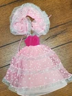 Vintage 1985 Dream Glow Barbie REPLACEMENT Pink Dress Stars With Stole Wrap