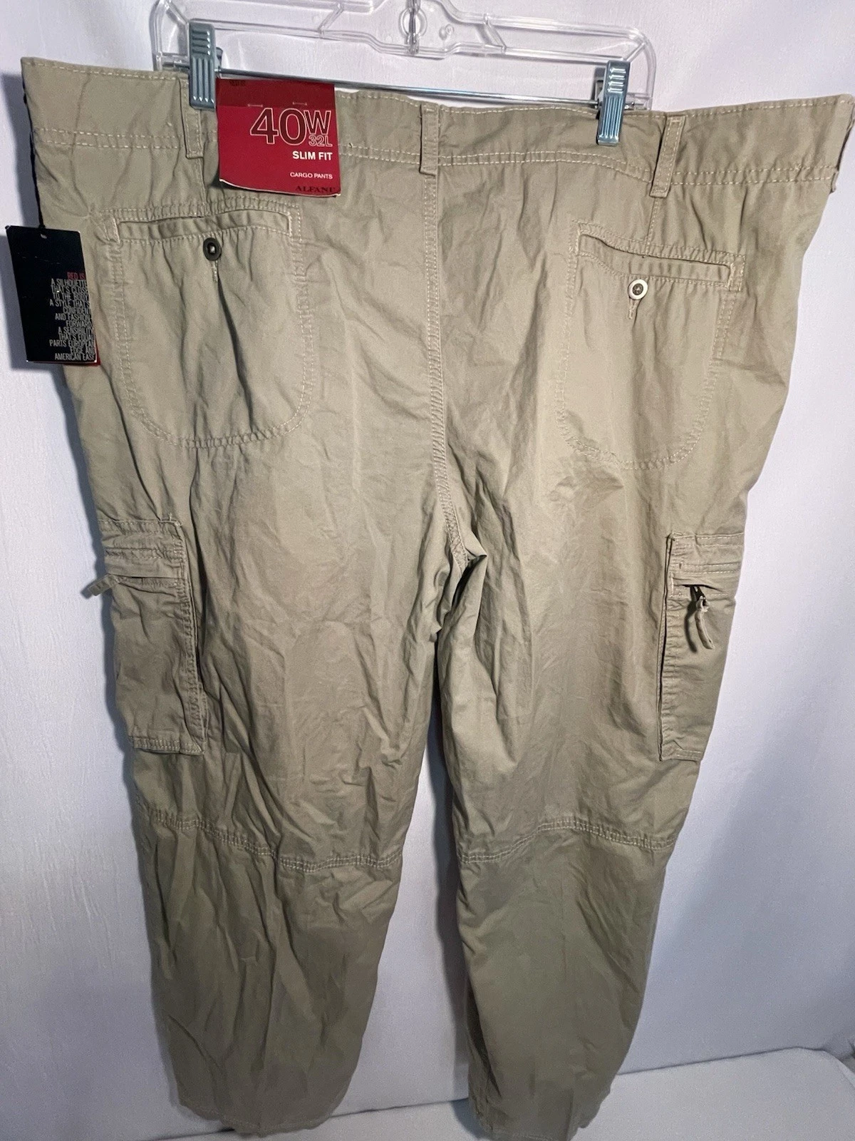 Alfani Cargo Pocket Men's Pants NWT 40 X 32 Casual Work Preppy Comfort