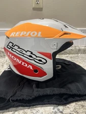 Hebo Team Montesa Trials Helmet Honda Repsol White/Red/Orange size Adult Medium