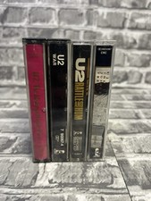 U2 4x Cassette Tape Lot - Joshua Tree War Rattle Hum Unforgettable Fire Tested