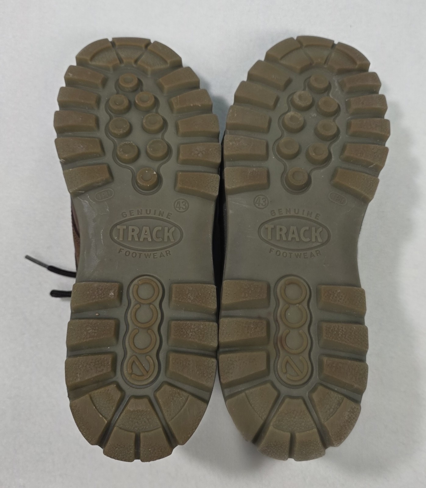 Ecco Track 2 GTX Waterproof Low Shoes Brown Leather Mens Size EU 45 US 9 to 9.5