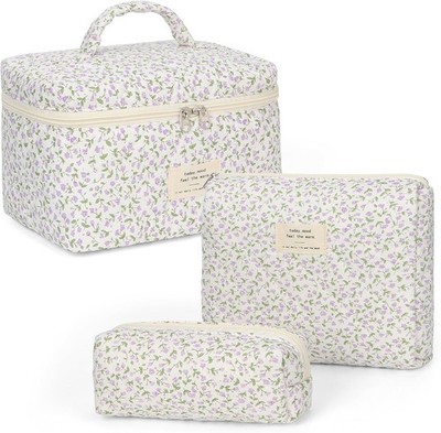 TIAASTAP 3-Teiliges Kosmetiktasche Set - Make-up Bag Aesthetic Stuff Clean Girl
